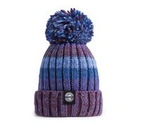Superbobble Reflective Gradient Rib Knit Bobble Hat - Berries