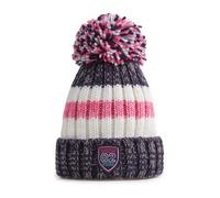 Superbobble Reflective Rib Knit Bobble Hat - Navy Pink