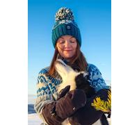SuperBobble Teal Flora Nordic Knit Hat