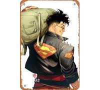 SUPERBOY THE MAN OF TOMORROW #1 A JAHNOY LINDSAY - Retro Anime Cartoon Metal Tin Funny Decor Gifts Star Posters Hippie Room Retro Cartoon Movie Animation Car Funny Metal For Music Bar Home Coffee