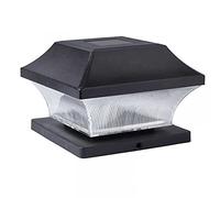 Smart Solar Black Post Lights - Pack of 4 White