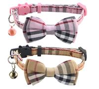 SuperBuddy Cat Collars Breakaway with Bell - 2 Pack Cat Safety Collars for Boys & Girls - Safety Buckle Kitten Collar for Pet Supplies,Stuff,Accessories
