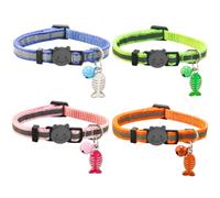 SuperBuddy Cat Collars Breakaway with Bell - 4 Pack Cat Safety Collars for Boys & Girls - Safety Buckle Kitten Collar for Pet Supplies,Stuff,Accessories