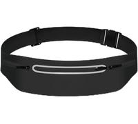 Supercap Running Belt Waist Packs, Ultra-Thin and Light, Adjustable Elastic Stretch Invisible Belt, Running Pack with Reflective for Working Out, Waterproof Running Waist Bag (Black)