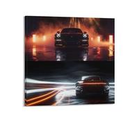 Supercar Poster 992 911 Turbo S Black Sports Car Racing Artwork Decorative Painting Canvas Modern Art Picture 16x16inch(40x40cm)