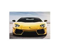 Supercar Poster Lamborghini Aventador Lp700-4 Yellow Poster Decorative Painting Canvas Wall Posters And Art Picture Print Modern Family Bedroom Decor Posters 12x18inch(30x45cm)