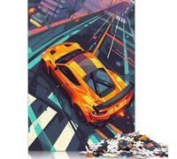 Supercar Racing Wooden Jigsaw Puzzles for Adults, 1000 Piece Puzzle Educational Games Jigsaw Puzzle Gifts for Christmas Birthday 1000pcs (75x50cm)