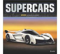 Supercars | 2025 12 x 24 Inch Monthly Square Wall Calendar | Foil Stamped Cover | Plato | Automobiles Luxury Prestige Hypercars
