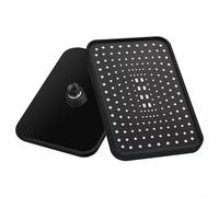 Supercharge Rainfall Showerhead with Oversized Square Head for Full Body Coverage, ABS Material and Swivel Ball Joint Suitable for Wall or Ceiling Mounted Shower Arms (Black)