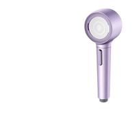 [Supercharged anti-blocking shower] 3D rotating three-mode switching - ABS thickened panel, self-cleaning water outlet, universal interface (clove purple/sky water blue/cloud white)