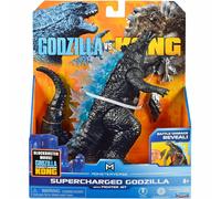MonsterVerse Godzilla vs Kong 6 Inch Movie Collectable Supercharged Godzilla Highly Detailed and Articulated Action Figure with Figher Jet, Suitable for Ages 4 Years+