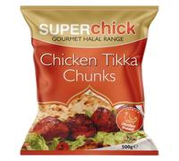 SUPERchick Chicken Tikka Chunks 500GRAMS