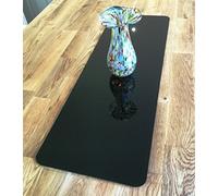SuperCoolCreations Black Acrylic Rectangular Table Runner - Modern Design Table Protector Serving Mat