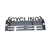 SuperCoolCreations Cyclist Medal Hanger - Premium 3mm Shatterproof Acrylic Display - Indoor Outdoor Use - Black