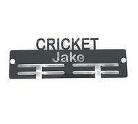 SuperCoolCreations Personalised Cricket Medal Hanger - Custom Acrylic Wall Display - Blue Finish