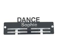 SuperCoolCreations Personalised Dance Medal Hanger - 3mm Shatterproof Acrylic Wall Mounted Display with Chrome Fixings - Blue