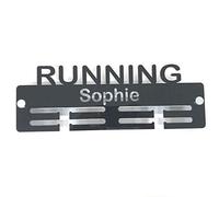 SuperCoolCreations Personalised Running Medal Hanger - 3mm Shatterproof Acrylic Display - White