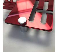 SuperCoolCreations Personalised Tennis Medal Hanger - Custom Sports Award Display - 3mm Shatterproof Acrylic - Red Mirror