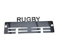 SuperCoolCreations Rugby Medal Hanger - 3mm Shatterproof Acrylic Display Rack - Yellow