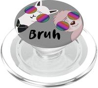 Supercute Animal Faces Funny Llama and Sloth Bruh PopSockets PopGrip for MagSafe