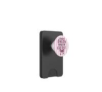 Supercute Blush Pink Bow Stripe This Mum Runs On Coffee PopSockets PopWallet for MagSafe