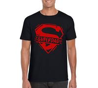 Superdad T Shirt Logo Funny Father's Love Unisex Top Black