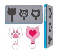 SUPERDANT 1 Pcs Cat Paw Leather Die 10x5 Inch/25.4x12.7cm Wooden Die Cut Shape for Leather Keychain Pendant Handmade Crafters Tool Compatible with Cutting Machine