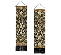 SUPERDANT 2 pcs Tapestry Set Medieval Sword Wall Decor Vintage Tapestry Decor Flower Plant Easy To Install Wall Hanging For Apartment Living Room Office Bedroom Entryways 130x33cm