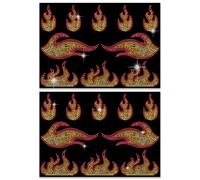 SUPERDANT 20pcs Flame Iron on Rhinestones 3 Styles Flames Crystal Heat Transfer Stickers Iron on Decals Bling Patches for Man Woman T-Shirt Clothing Tote Bag Jackets DIY Art Craft Gifts