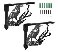 SUPERDANT 2PC Shelves Brackets Heavy Duty Metal Shelf Brackets Crows