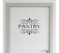 SUPERDANT 2pcs Pantry Room Door Sign Wall Stickers Pantry Room Wall Decals Kitchen Vinyl Black Lettering Words DIY Art Quote Decor for Home Restaurant Coffee Shop Store Decoration