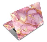 SUPERDANT 3 Pcs Pink Gold Marble Laptop Skin Removable PVC Wrap Scratch Proof Decal for 13-16 Inch PC Bubble-Free 27x38cm