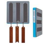SUPERDANT 3 Shapes Leather Bookmark Cutting Dies Classic Stitched Bookmark Die Cutter Leather Page Markers Wooden Cutting Machine Gifts for Men Women Kids Halloween Christmas Bookworms Writers