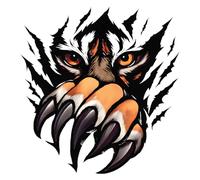 SUPERDANT 3D Tiger Claw Wall Stickers Animal Wall Decal Stickers for Walls Vinyl Art Sticker for Bedroom Living Room Playroom Decoration Gifts for Boy 60x60cm