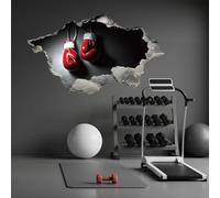 SUPERDANT 3D Wall Sticker Boxing Gloves Wall Decal Breaking Boxing Glove Decals Stickers Peel and Stick Vinyl Art Decor for Bedroom Livingroom Games Room Gyms Decoration