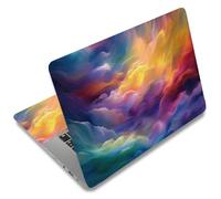 SUPERDANT 3Pcs Cloud Ombre Laptop Skin Decal Sticker Dazzling Style Pvc Scratchproof Water Resistant Freely Cuttable For 12-17 Inch Laptops Personalize Set Gift 38x27cm