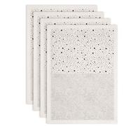 SUPERDANT 4 Sheets Underglaze Transfer Paper Black Stars Spots Ceramic Decals for Pottery Cups Plates Vases Clay Fire-On Bowls Beginner Friendly Extra Large