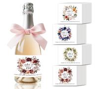 SUPERDANT 40PCS Garland Wine Bottle Label Champagne Labels Baby Shower Wine Bottle Sticker Champagne Labels for Bottles Party Label Stickers Covers for Baby Showering Celebrating Party Birthday Gifts