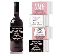 SUPERDANT 40pcs OMG You're Getting Married Wine Bottle Label Champagne Labels Wine Bottle Sticker Engagement Party Champagne Labels for Bottles Party Label Stickers Covers Wedding Gifts for Women