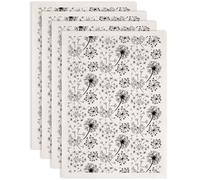 SUPERDANT 4PCS Dandelion Underglaze Transfers for Pottery Flower Transfer Stickers Ceramic Decals Black Waterslide Underglaze Transfers Paper for Porcelain Overglaze Enamel Clay Decal 52x37cm