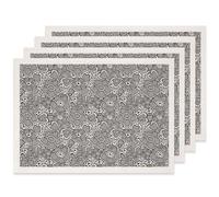SUPERDANT 4PCS Lace Flowers Underglaze Transfers for Pottery Black Clay Transfer Paper Ceramic Decals Transfer Stickers for Pottery DIY Handicraft Supplies Overglaze Enamel Clay Decal