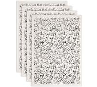 SUPERDANT 4Pcs Line Drawing of a Face Black Underglaze Transfers for Pottery Abstract Transfer Stickers Ceramic Decals Ceramic Underglaze Transfers for Pottery Overglaze Enamel Decal Gifts