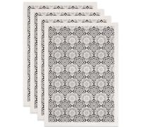 SUPERDANT 4PCS Mandala Flowers Underglaze Transfers for Pottery Flower Figure Transfer Stickers Ceramic Decals Black Underglaze Transfers Paper for Porcelain Overglaze Enamel Clay Decal 52x37cm