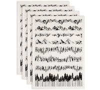 SUPERDANT 4PCS Mountain Range Underglaze Transfers for Pottery Trees and Mountains Pottery Ceramic Clay Transfer Paper Ceramic Decals Transfer Stickers DIY Handicraft Supplies Handmade Gifts