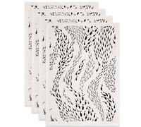 SUPERDANT 4Pcs School of Fish Underglaze Transfers for Pottery Marine Theme Transfer Stickers Ceramic Decals Ceramic Underglaze Transfers for Pottery Overglaze Enamel Decal
