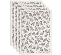 SUPERDANT 4Pcs Underglaze Transfer Paper Pottery Transfer Paper Ceramic Decal Paper 52x37cm/20.47x14.57inch for DIY Decorating Ceramic Tableware and Home Kitchenware, Black Abstract Little Bird