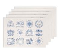 SUPERDANT 5 Pcs Flowers and Plants Underglaze Transfer Paper Bible Verses Ceramic Decals for Pottery Porcelain Cups Plates Vases Clay Fire-On Bowls Beginner Friendly Extra Large 52x37cm