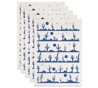 SUPERDANT 5 Pcs Western Landscape Underglaze Transfer Paper Desert Gobi Cactus Ceramic Decals for Pottery Porcelain Cups Plates Vases Clay Fire-On Bowls Beginner Friendly Extra Large 52x37cm