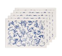 SUPERDANT 5 Sheets 52x37cm Underglaze Transfer Paper for Pottery Blue | Scroll Leaf Pattern Pottery Decal Ceramic Waterslide Decal for Mugs Plates Vases Trimmable Chinoiserie