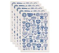 SUPERDANT 5 Sheets Simple Line Flowers Underglaze Transfers 20.47x14.57 Inch/52x37cm Large Pottery Decal Paper Waterslide Ceramic Decals for Cups Vases Plates Trimmable Blue